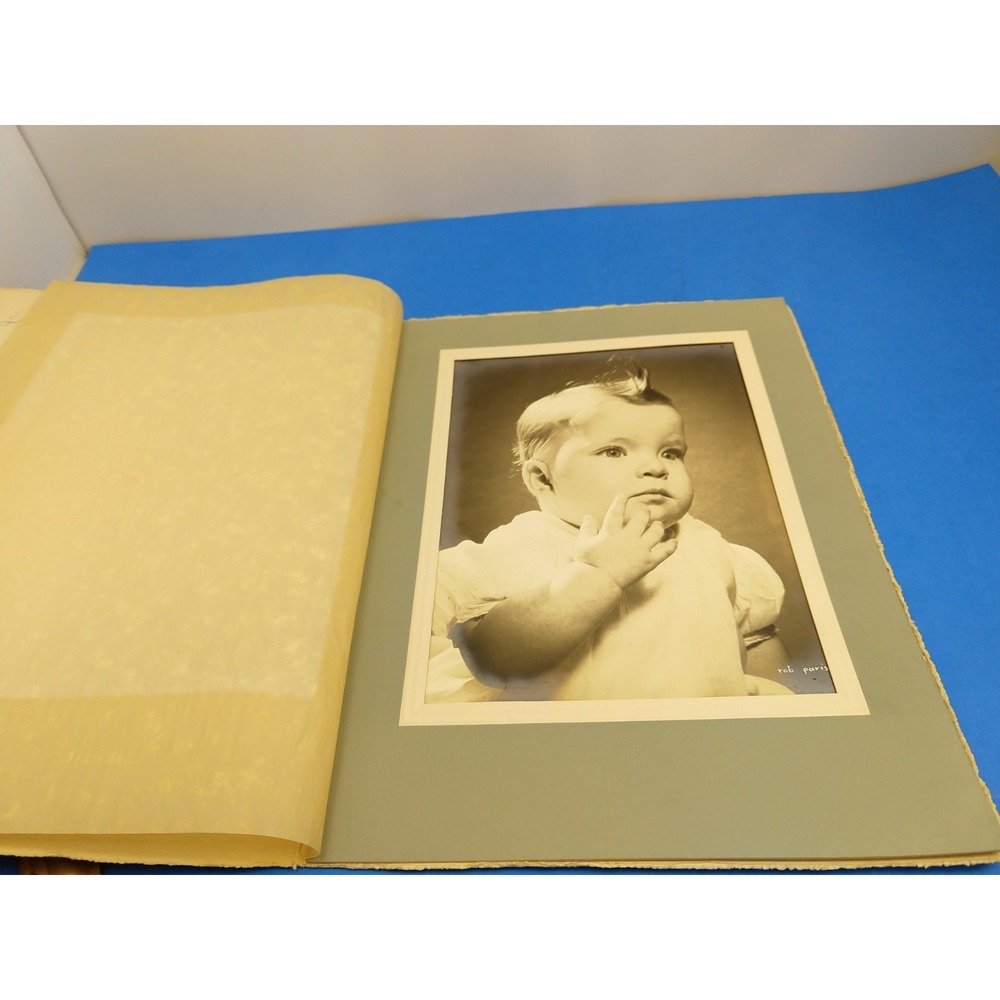 Vintage Full Sheet Size Baby Photo Young Girl Black White Rob Paris Cincinnati